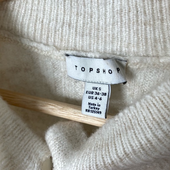 Cream Button-Up Women's Sweater - Picture 4 of 4